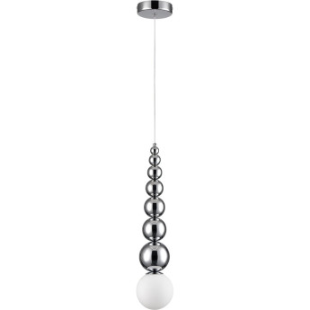 Подвесной светильник LUMION SOLIDA 8088/1A MODERNI LN25 302 G91*20W 220V хром/белый, металл/стекло
